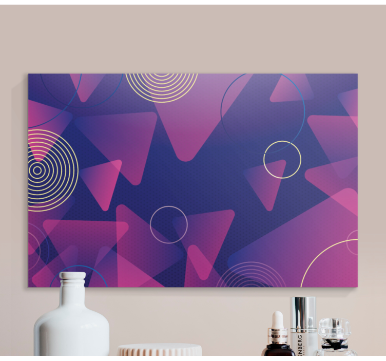 Quadro de figuras geométricas padrão de formas dinâmicas - TenStickers