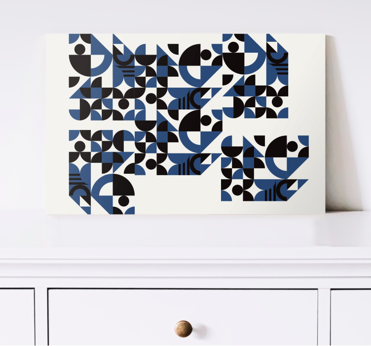 Quadro de figuras geométricas padrões dinâmicos - TenStickers