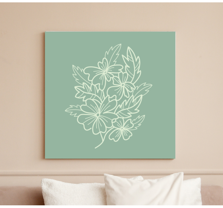 Quadro de flores arranjo floral estilizado - TenStickers