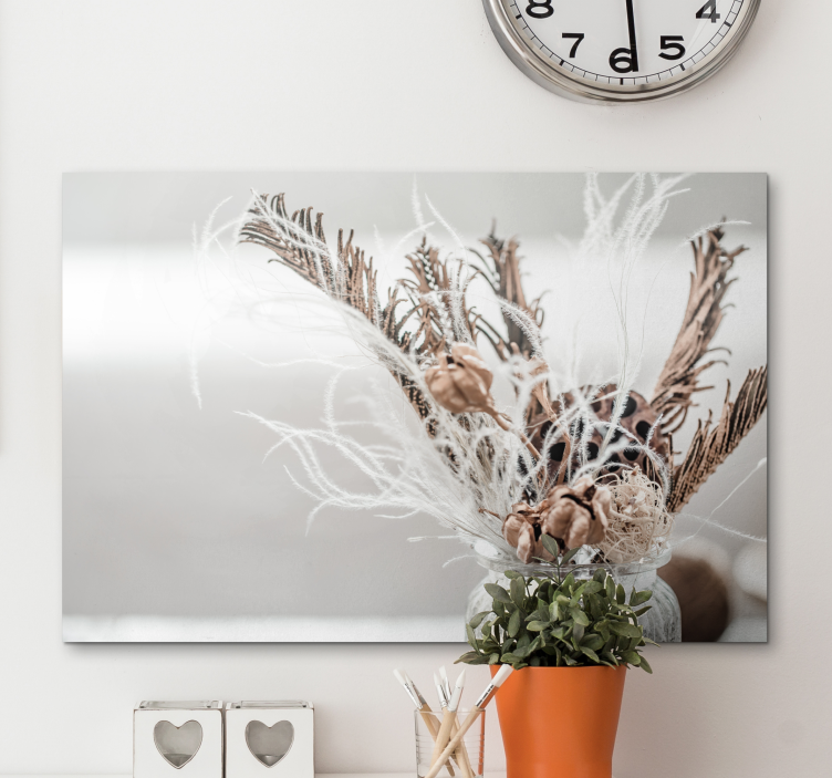 Quadro de flores arranjo floral seco - TenStickers