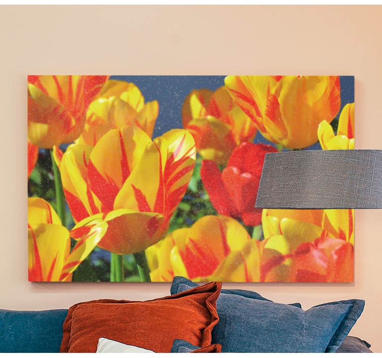 Quadro de flores botões de tulipas vibrantes - TenStickers