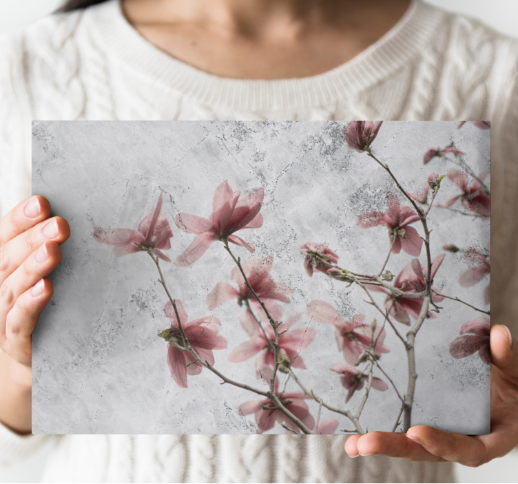 Quadro de flores botões rosa suave - TenStickers