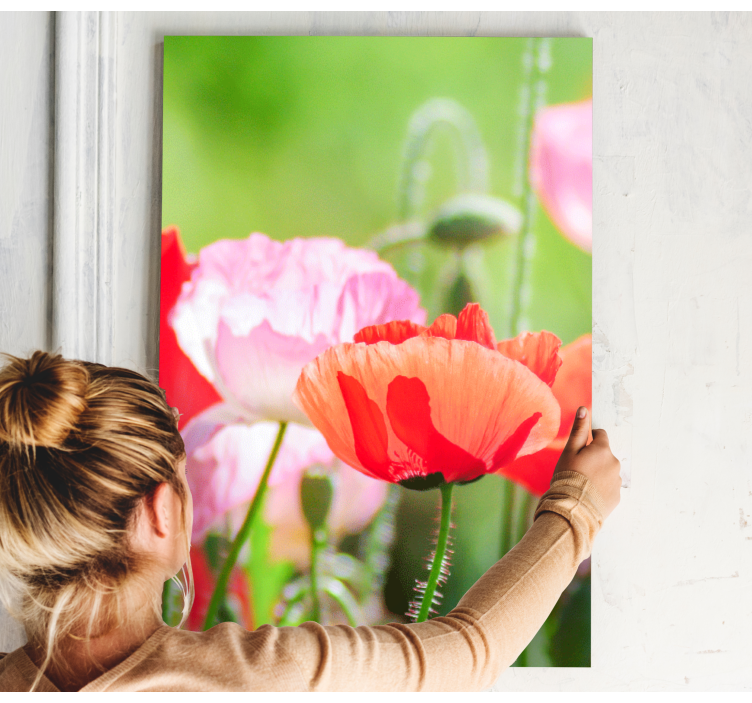 Quadro de flores bouquet de papoulas coloridas - TenStickers