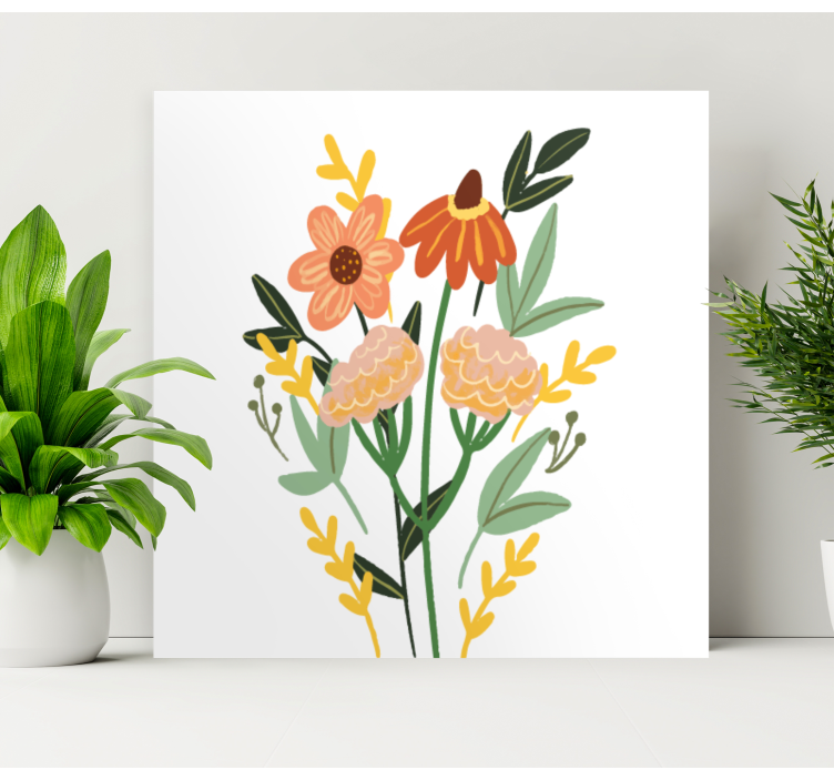 Quadro de flores buquê floral encantador - TenStickers