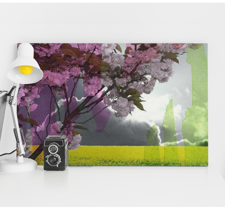 Quadro de flores cena floral em florada - TenStickers