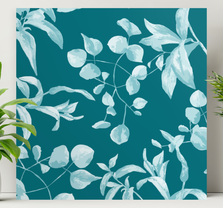 Quadro de flores com design de folhas elegante - TenStickers