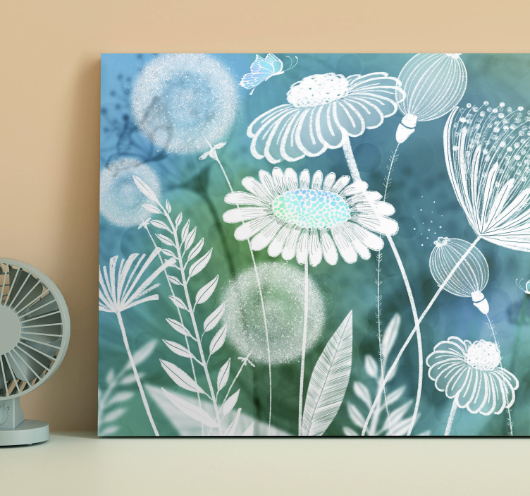 Quadro de flores com design floral em flor - TenStickers