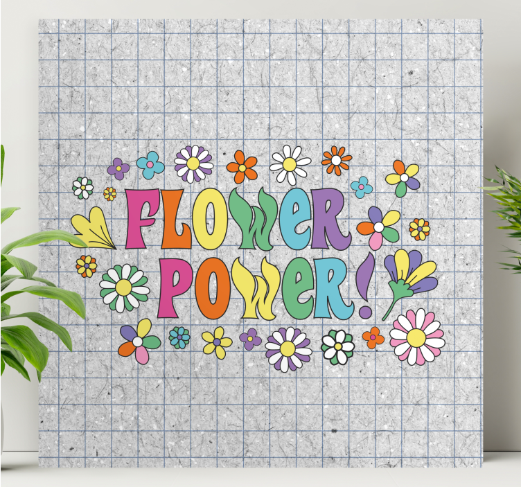 Quadro de flores com design poder das flores - TenStickers