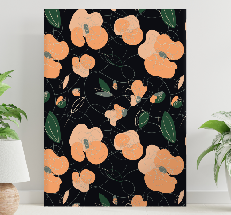 Quadro de flores com motivo floral elegante - TenStickers