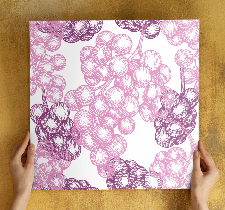 Quadro de flores com padrão floral rosa - TenStickers