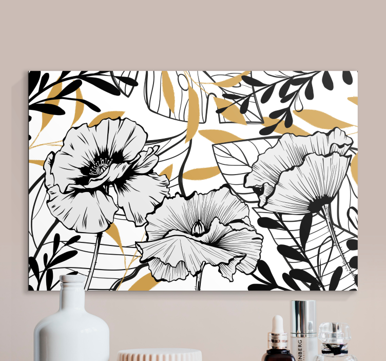Quadro de flores composição de flores elegantes - TenStickers