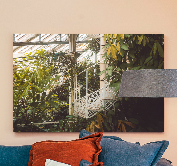 Quadro de flores composição de folhagens luxuosas - TenStickers