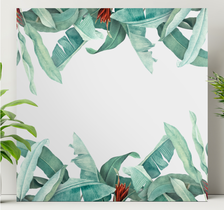 Quadro de flores composição de folhas tropicais - TenStickers