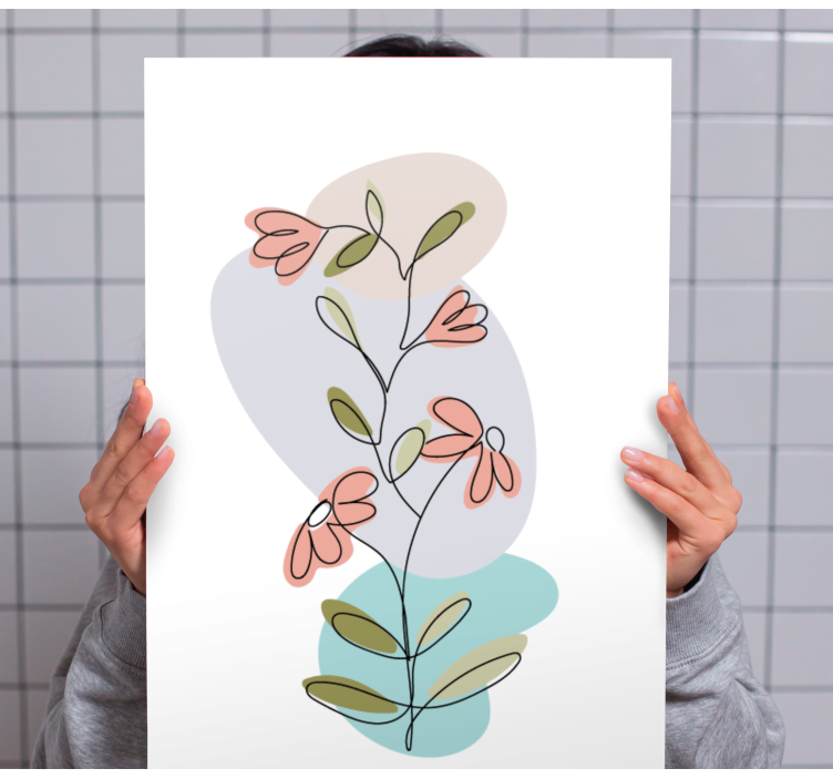 Quadro de flores composição floral botânica - TenStickers