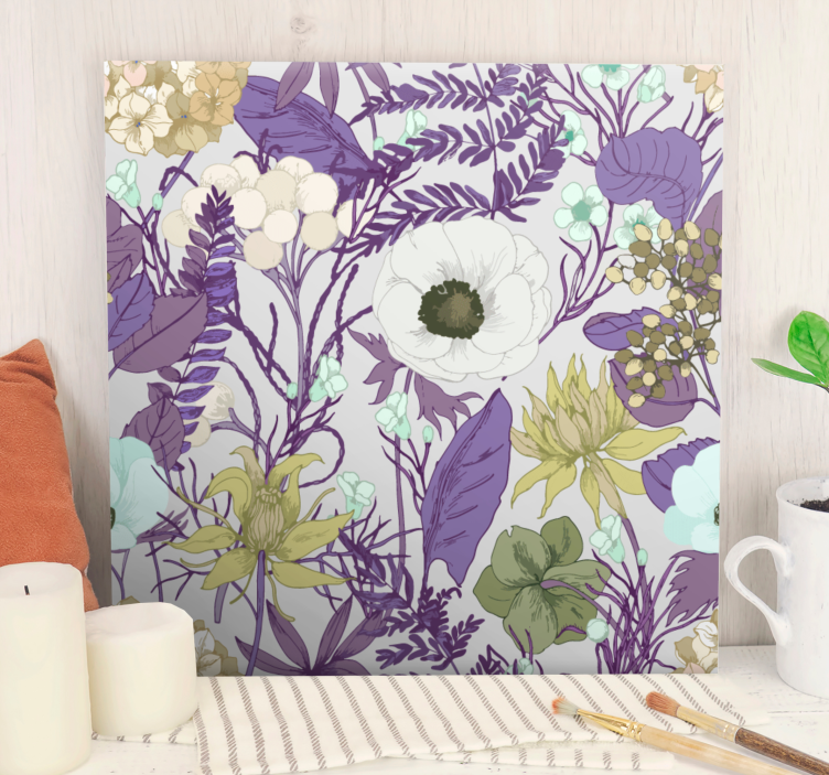 Quadro de flores elegância em arranjo floral - TenStickers