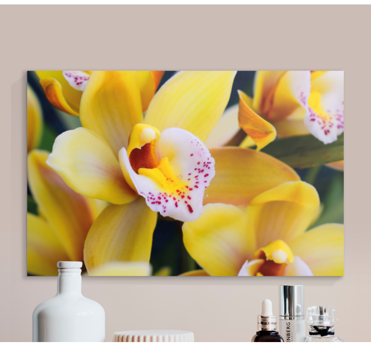 Quadro de flores flores de orquídeas vibrantes - TenStickers