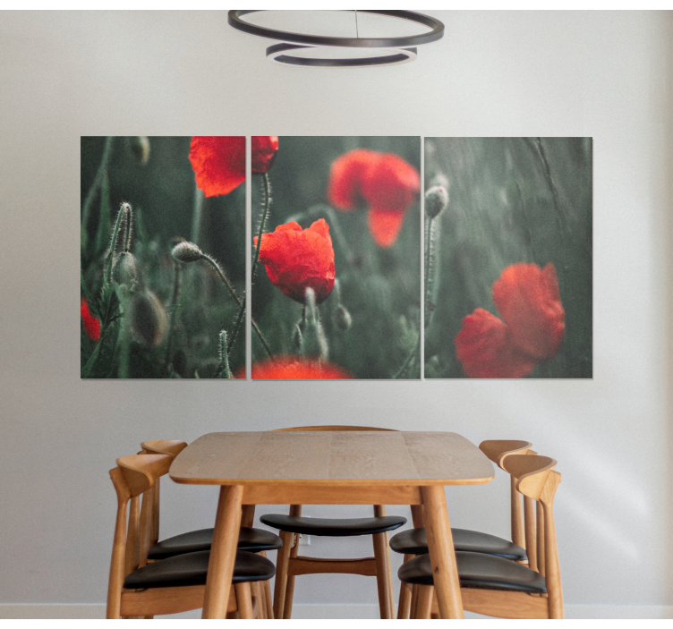 Quadro de flores flores de papoula vivas - TenStickers