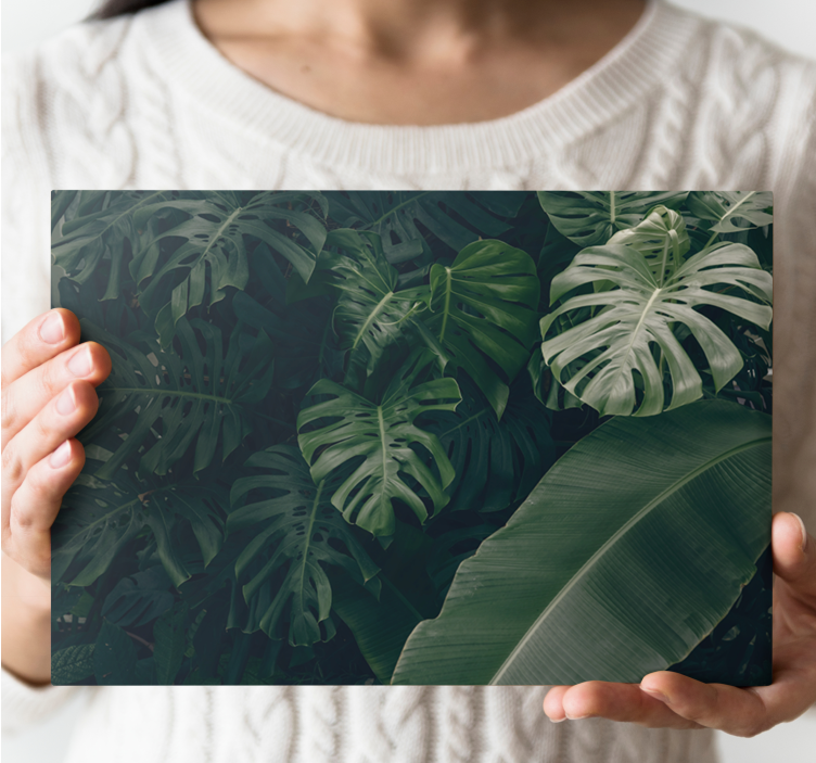 Quadro de flores folhagem tropical luxuriante - TenStickers