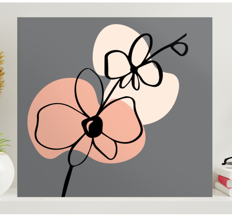 Quadro de flores formas florais abstratas - TenStickers