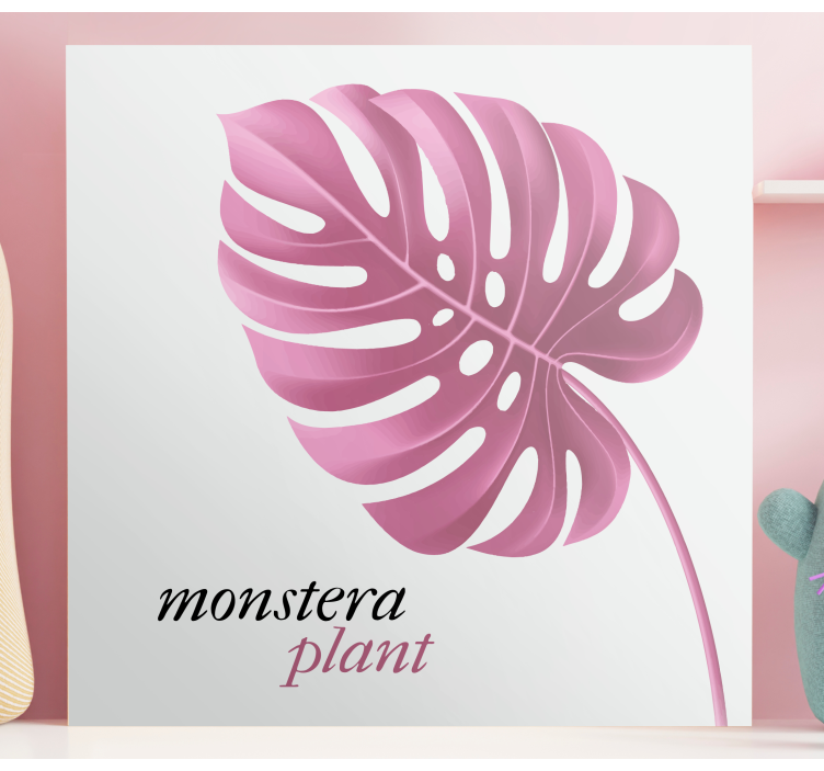Quadro de flores monstera - TenStickers