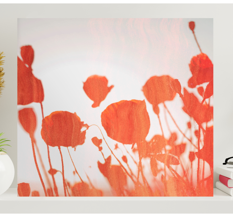 Quadro de flores papoulas delicadas em flor - TenStickers