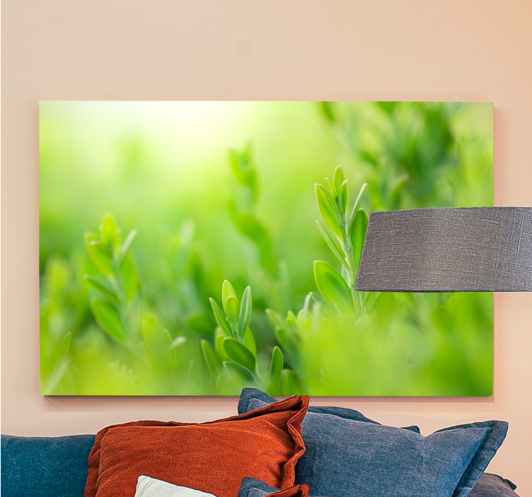 Quadro de flores verdejante em close-up - TenStickers