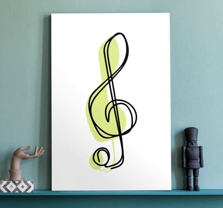 Quadro de música contorno de clave de sol - TenStickers