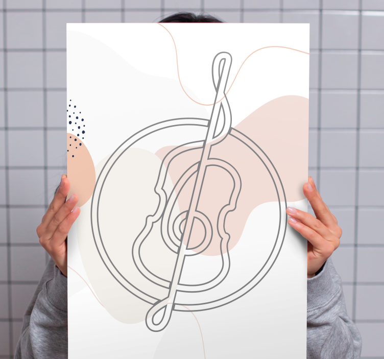 Quadro de música contorno de instrumento musical - TenStickers
