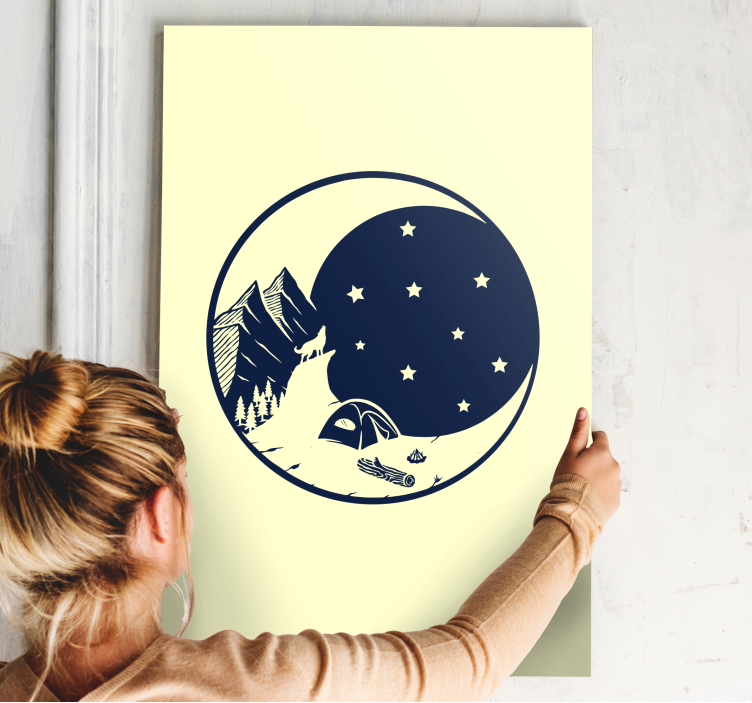 Quadro de paisage acampando sob as estrelas - TenStickers