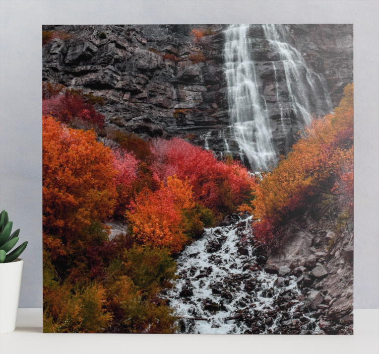 Quadro de paisagem cachoeira de outono - TenStickers