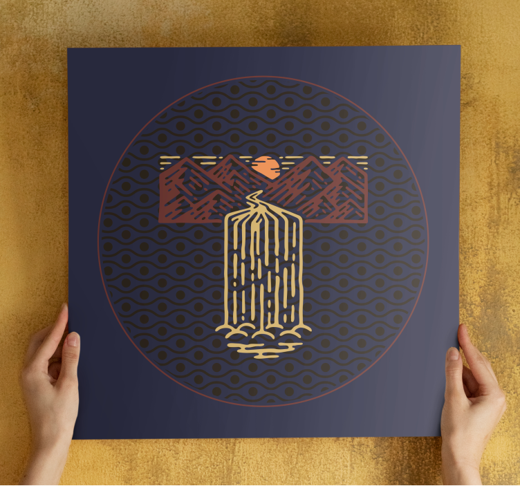 Quadro de paisagem cachoeira sereno - TenStickers