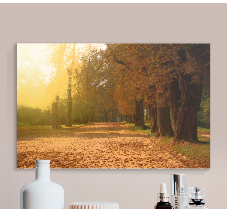 Quadro de paisagem caminho de outono - TenStickers