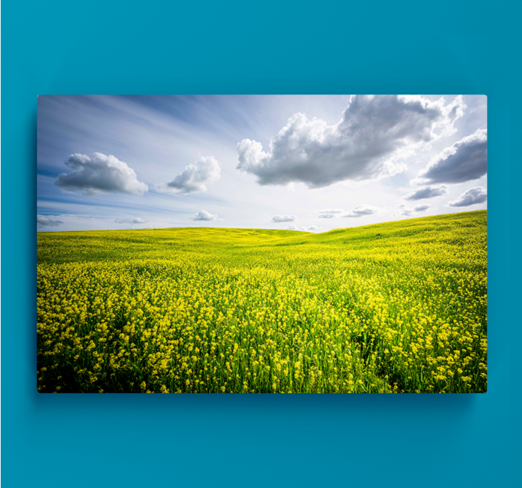 Quadro de paisagem campo amarelo vibrante - TenStickers