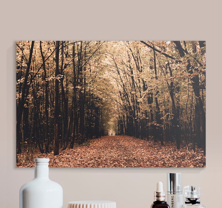 Quadro de paisagem cena de caminho no outono - TenStickers