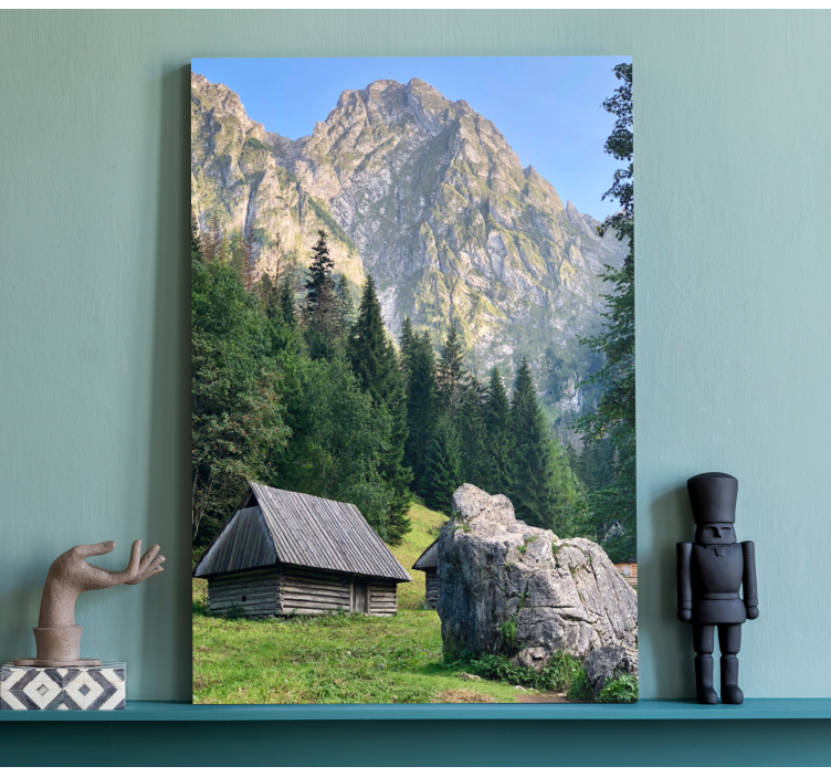 Quadro de paisagem cena de floresta montanhosa - TenStickers