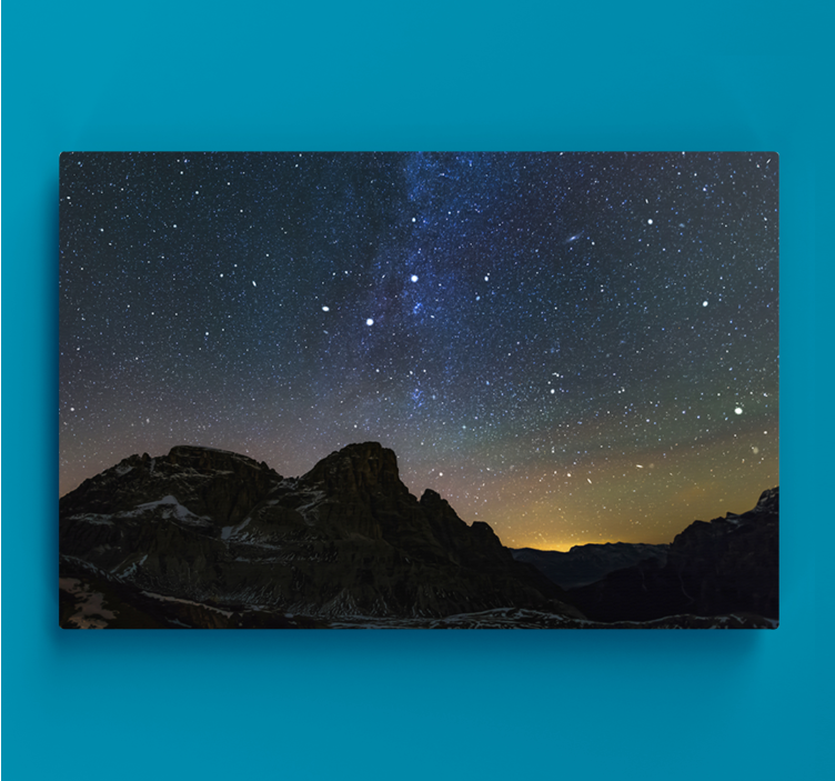 Quadro de paisagem céu noturno nas montanhas - TenStickers