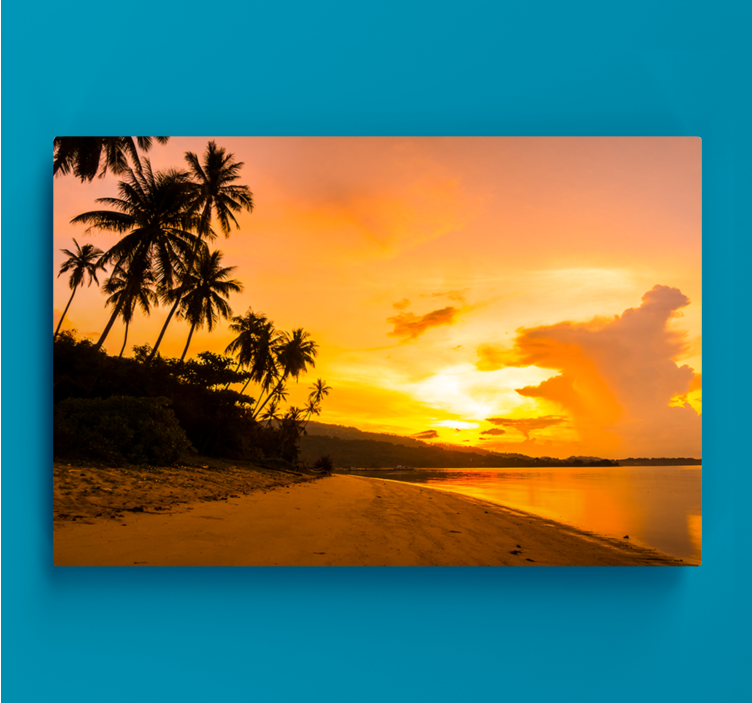 Quadro de paisagem crepúsculo tropical - TenStickers