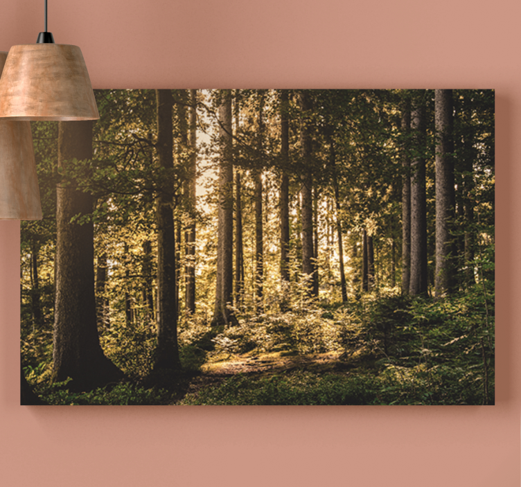 Quadro de paisagem floresta luminosa - TenStickers