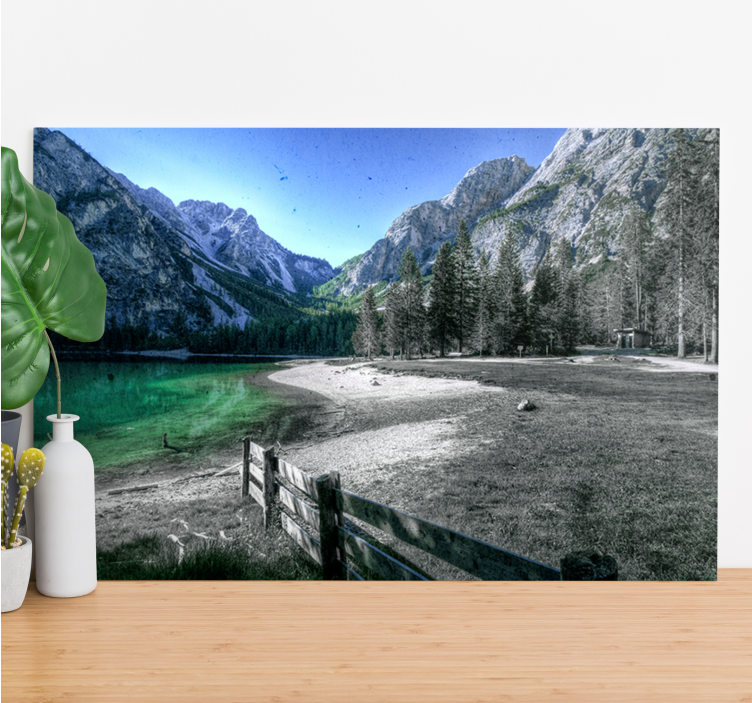 Quadro de paisagem lago da montanha serenidade - TenStickers