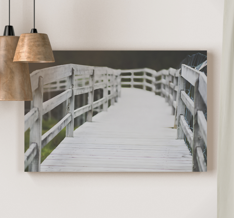 Quadro de paisagem passarela de madeira - TenStickers