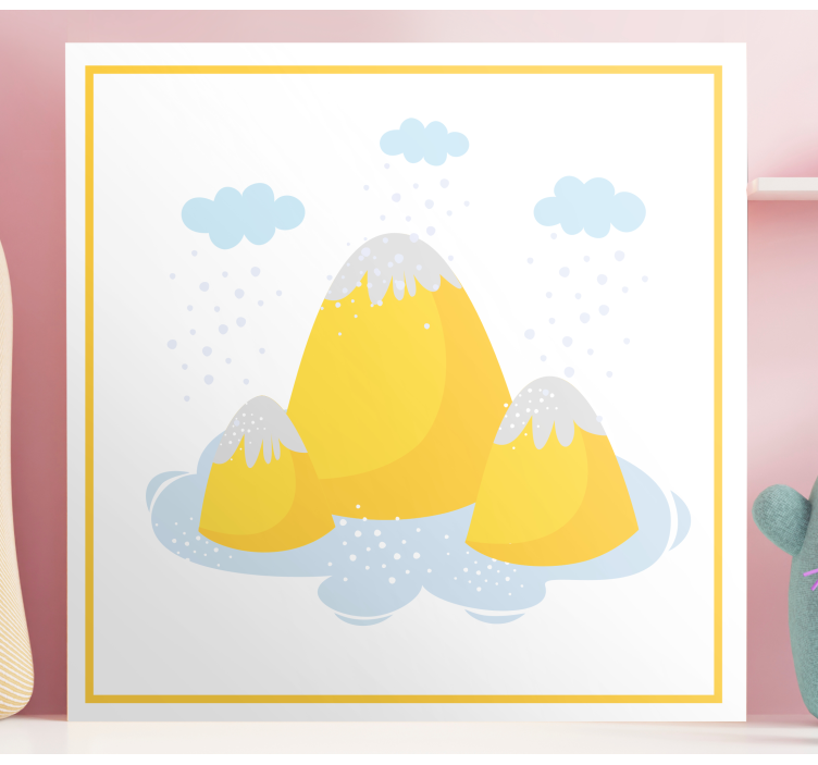 Quadro de paisagem picos amarelos das montanhas - TenStickers