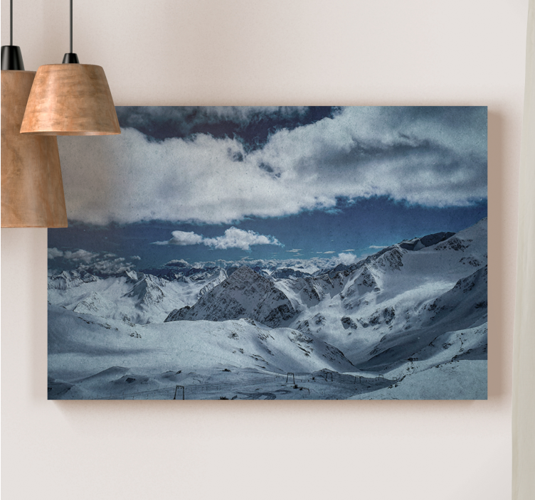 Quadro de paisagem picos nevados majestosos - TenStickers