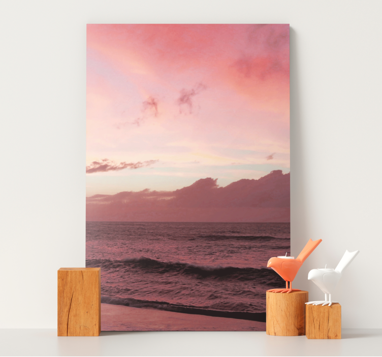 Quadro de paisagem pôr do sol calmante no oceano - TenStickers