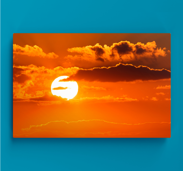 Quadro de paisagem pôr do sol sobre nuvens - TenStickers