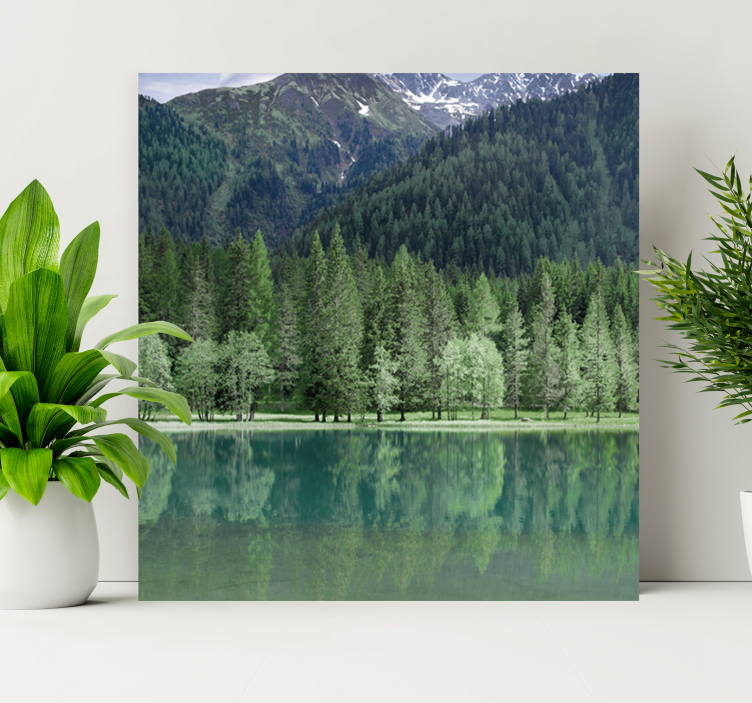 Quadro de paisagem reflexo sereno nas montanhas - TenStickers