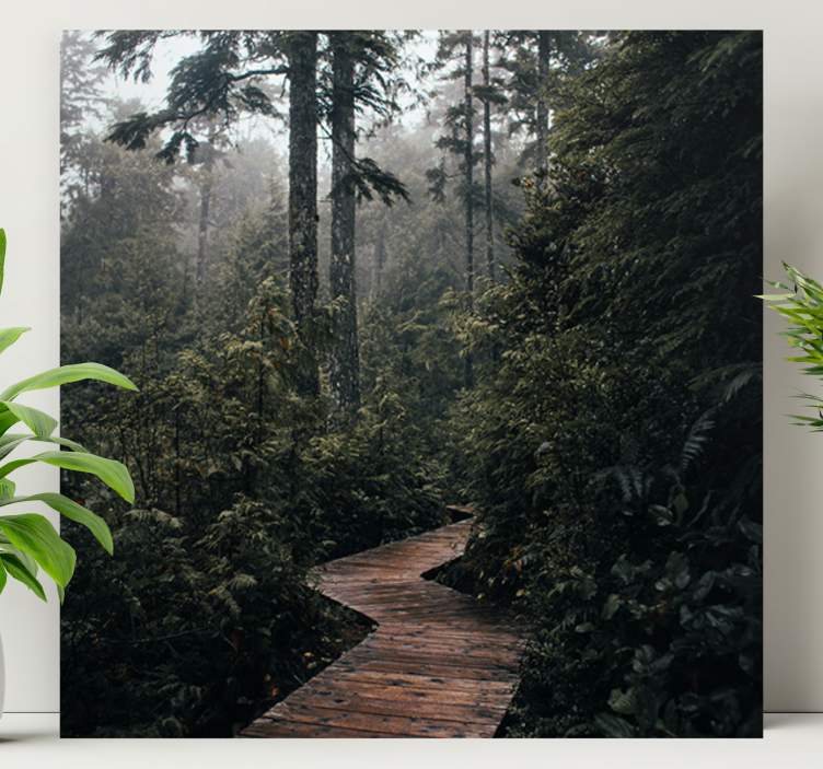 Quadro de paisagem trilha silenciosa na floresta - TenStickers