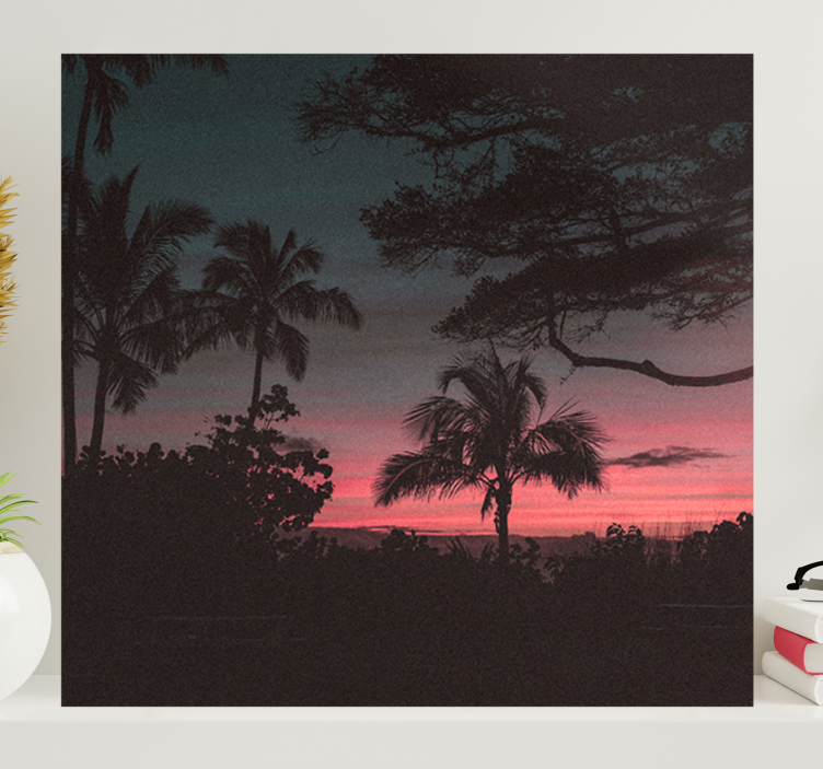Quadro de paisagem vibes do pôr do sol tropical - TenStickers