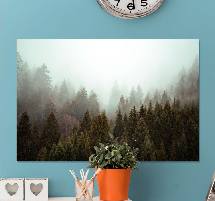 Quadro de paisagem visão da floresta nebulosa - TenStickers