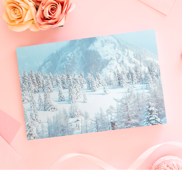 Quadro de paisagem vista da montanha nevada - TenStickers