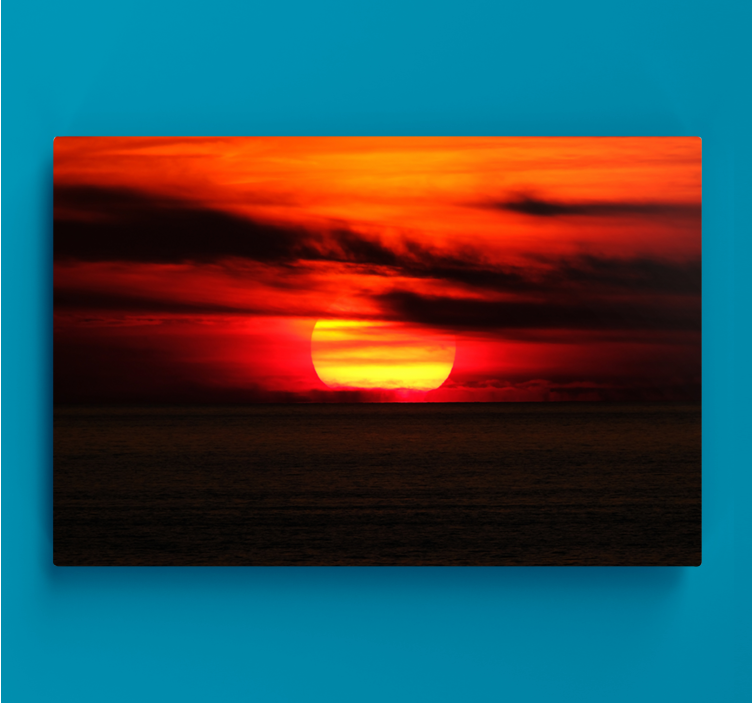 Quadro de paisagem vista deslumbrante do pôr do sol - TenStickers